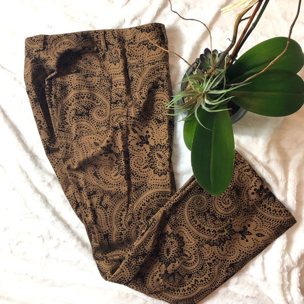 Etcetera Brown Printed Pattern Pants - image 3